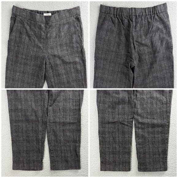 Aritzia Babaton Pants Womens 8 Grey Plaid Cohen Ankle Trousers Wool Cashmere 1 - Picture 5 of 7